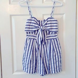 Strapless Striped Romper